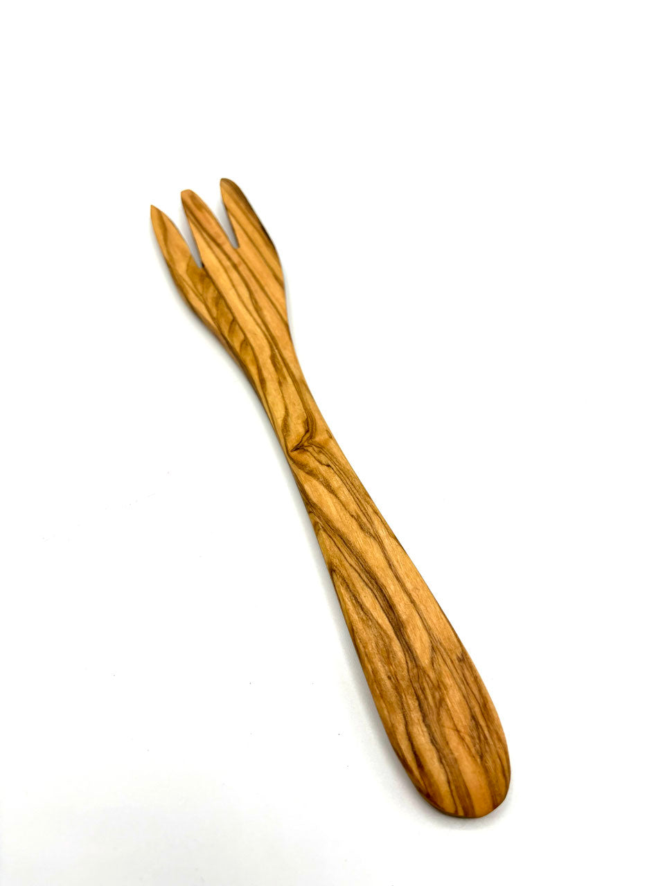 Handgefertigte Gabel aus Olivenholz
