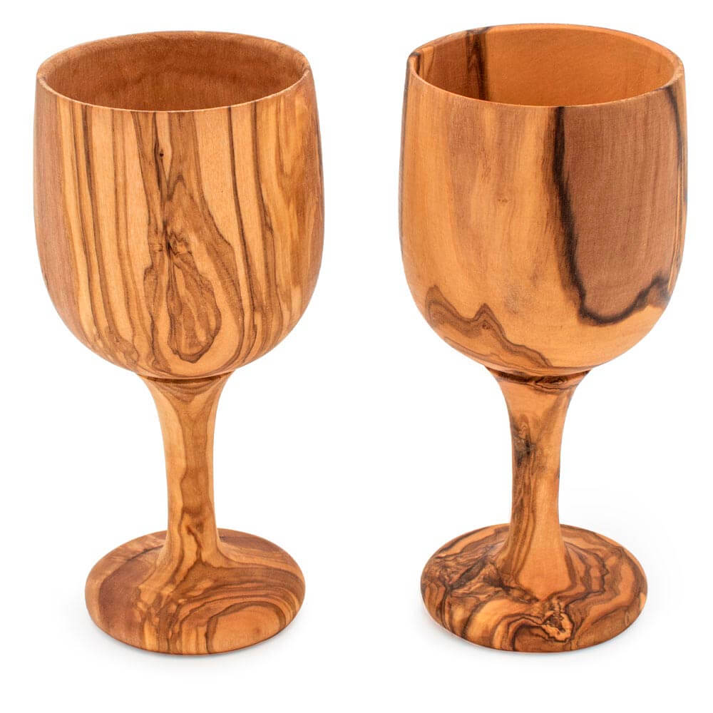 Weinkelche aus Olivenholz