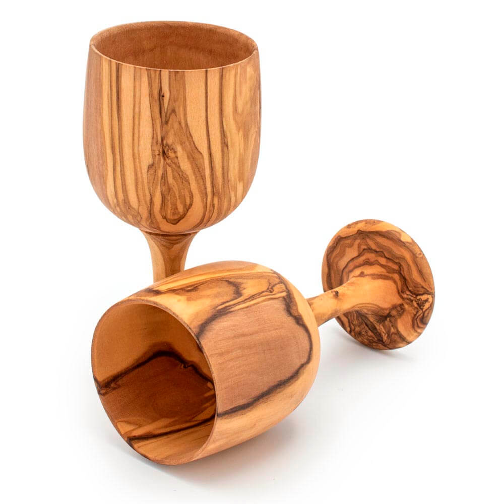 Weinkelche aus Olivenholz