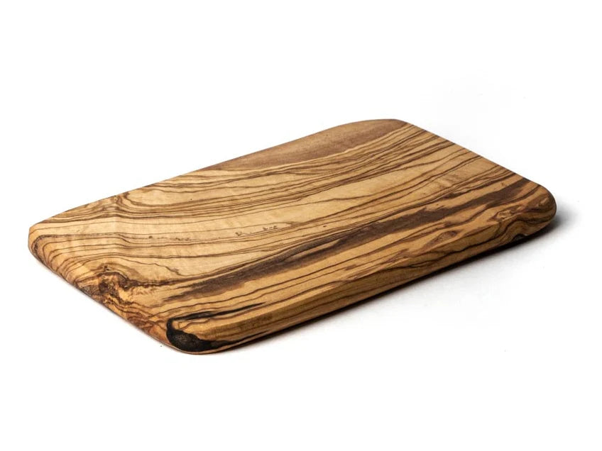 Practical cutting board holder made of olive wood