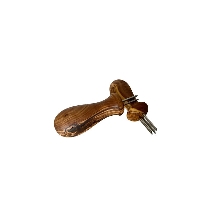 2er-Set Maiskolbenhalter/Kartoffelhalter aus Olivenholz