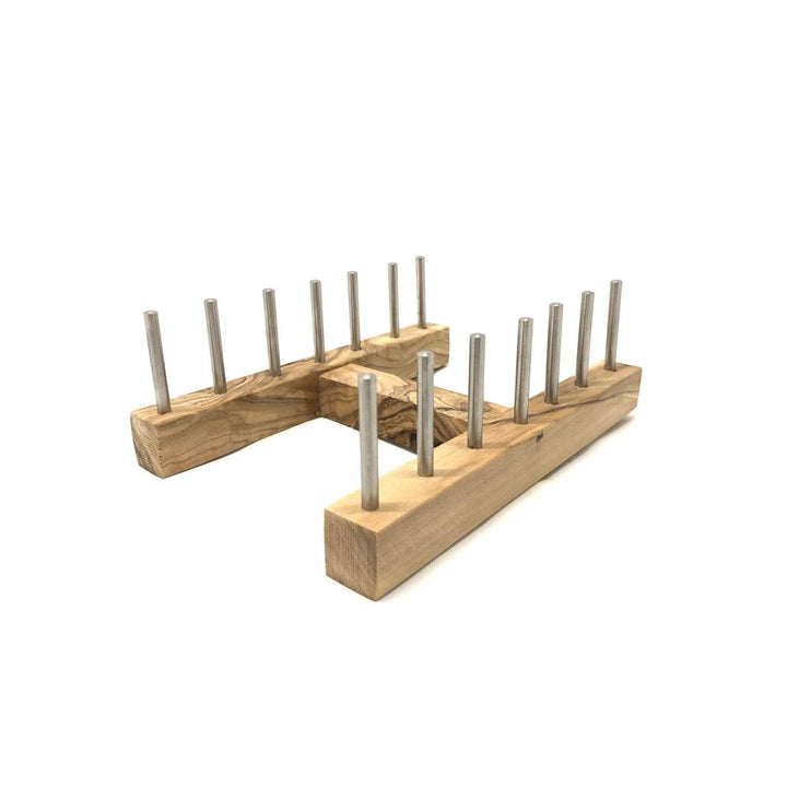 Practical cutting board holder made of olive wood