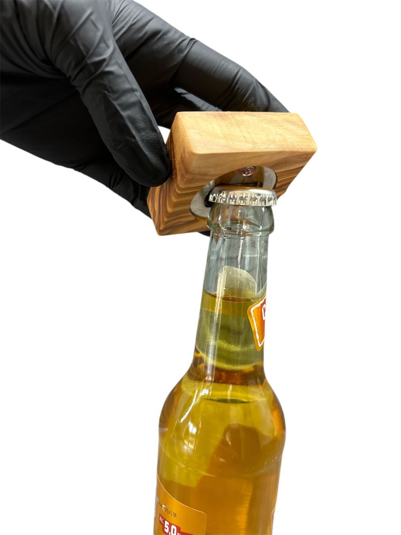 Flaschenöffner aus Olivenholz