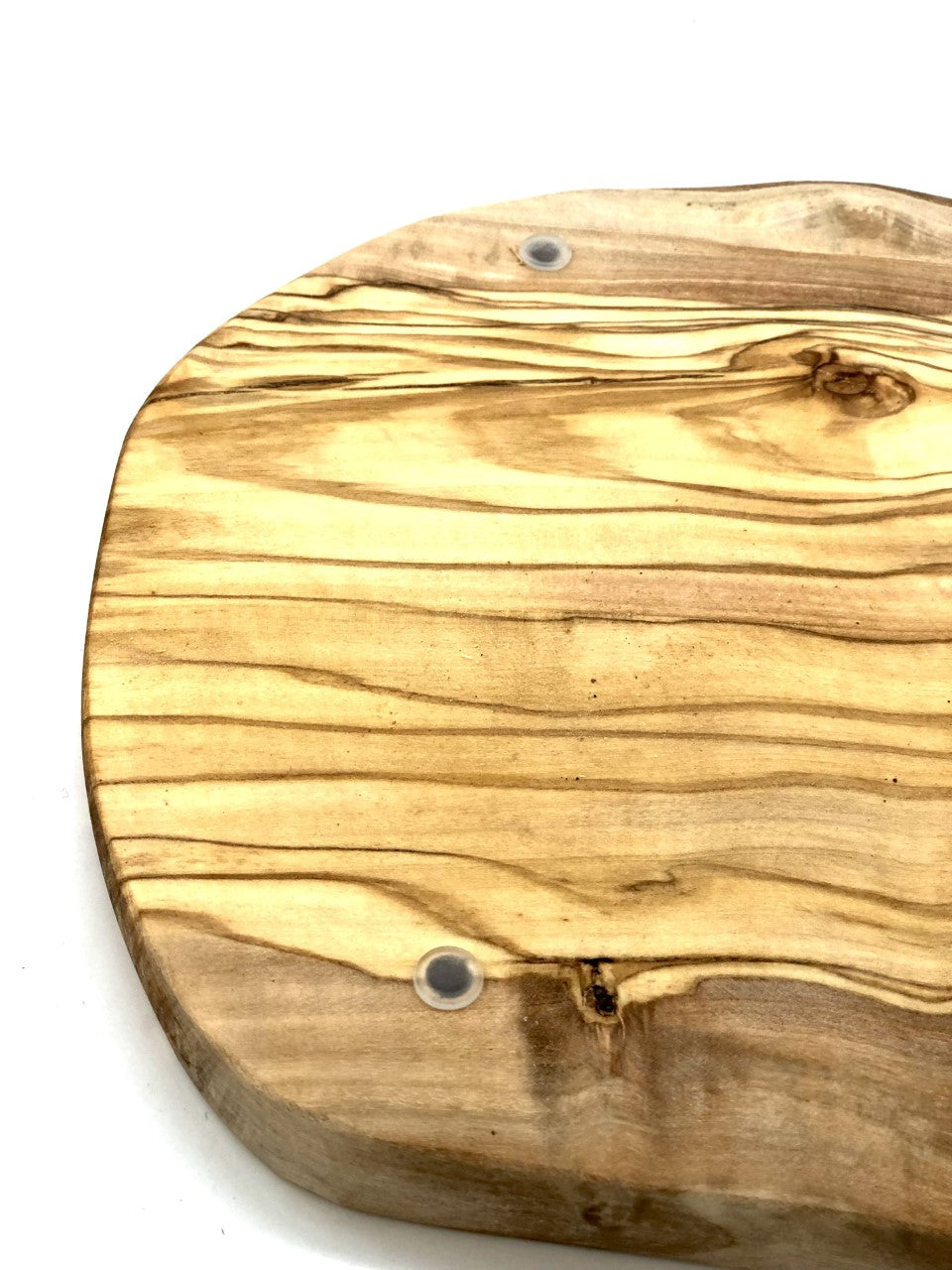 Dog feeding station made of olive wood with two porcelain bowls 2x400ml
