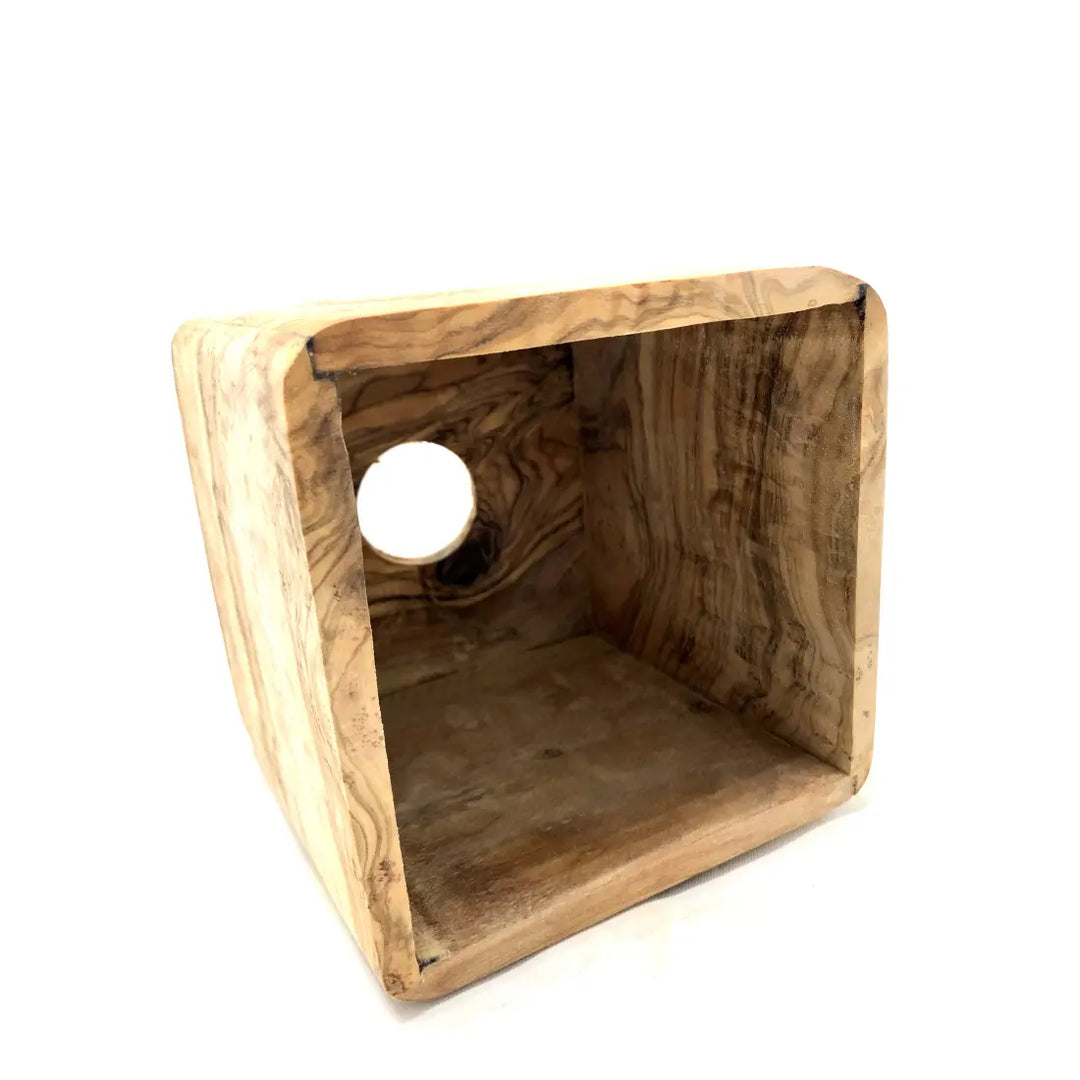 Kosmetiktücherbox aus Olivenholz