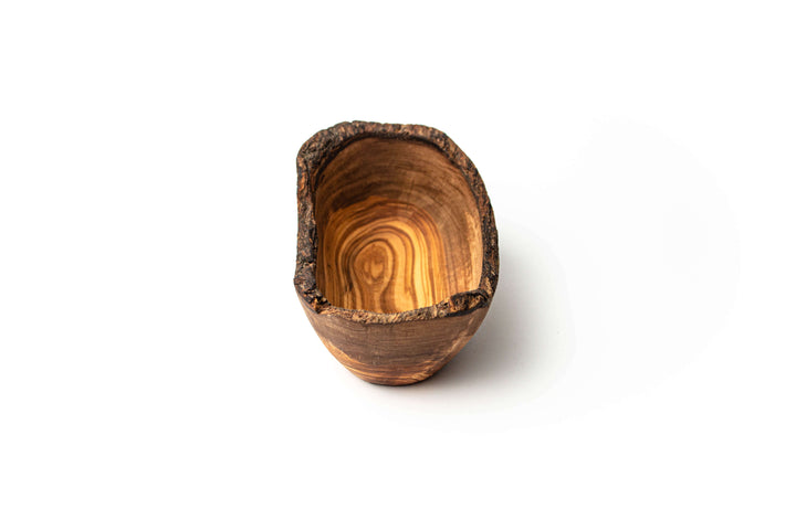 Rustikale Schale aus Olivenholz oval
